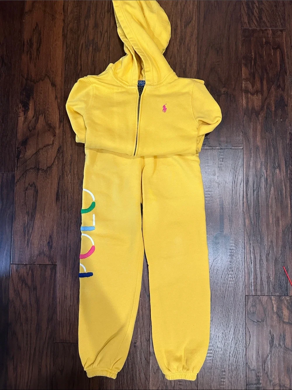 Polo by Ralph Lauren Yellow Hooded Sweatshirt & Sweatpants Set - Kids